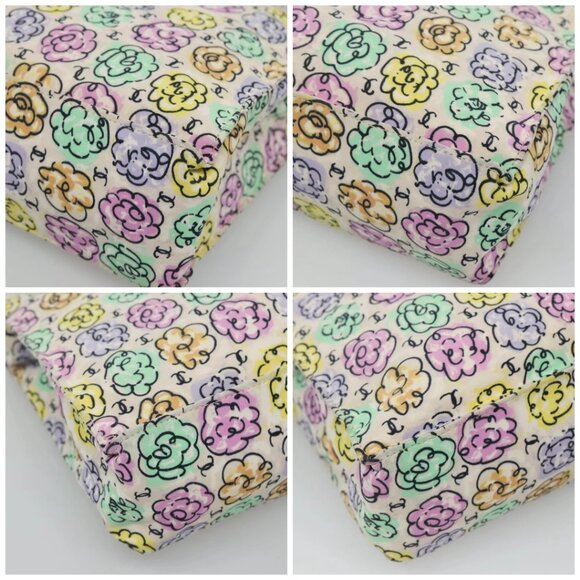 CHANEL Tote Bag Nylon White Silver CC Auth - Picture 15 of 15